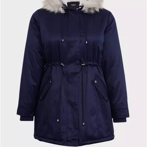Torrid Navy Hooded Ski Jacket